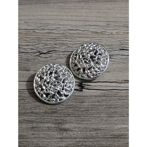 Vintage Sarah Coventry SAC Silver Leaf & Swirl Clip-on Earrings (jb3 1)